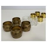 Napkin holders - Brass & Glass