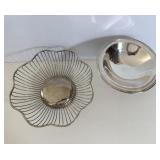 Vintage Silverplate Basket & Pedestal Bowl