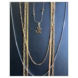 14K Gold Bracelet, Necklaces w/ Pendant All