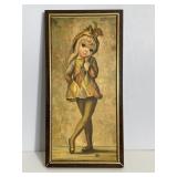 Harlequin Girl Big Eyes Art Print Jean Maio