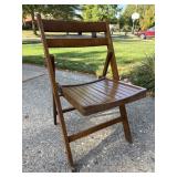 Folding Wood Chair Dark Wood Single