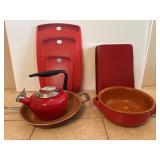 Red Kitchenware Assortment Copper Pan, Baking