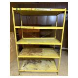 Metal Storage Shelf Yellow Rack