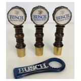 Busch Bavarian Beer Tap Handles Lucite Brass Wood