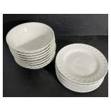 Gibson White China Side Plates & Bowls 7 Side