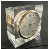 Seth Thomas Facet Crystal Desk Clock