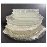 Vintage Glass Serving Platter Assortment