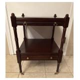 Bombay Co. End Table on Caster Wheels