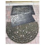 Three Rubber Door Mats