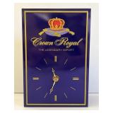 Crown Royal whiskey metal promo clock