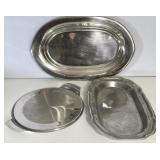 MCM, Pewter & Farberware Metal Serving Trays
