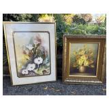 Framed Floral Art Pair largest watercolor