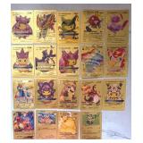 Gold Metal Pokémon Display Cards
