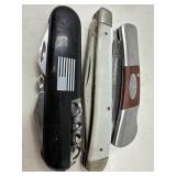 Three Mixed Pocket Knives