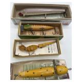 Boxed Wooden Fishing Lures Collection