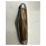 Vintage Brown Swirl Pocket Knife