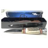 Colt Fixed Blade Knife w/ Antler Handle & Box