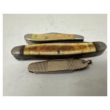 Three Vintage Pocket Knives