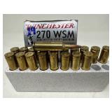 Winchester .270 WSM Brass Casings & One Live Round