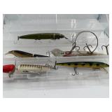 Vintage Wooden & Plastic Fishing Lures Lot