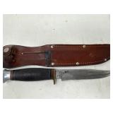 Sheffield England Hunting Knife w/ Leather Sheath
