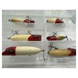 Red Head & White Vintage Fishing Lures Lot