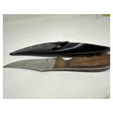 Handcrafted Wood Handle Hunting Knife w/ Sheath