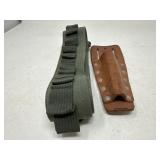 Ammo Belt And Leather Tool Holster