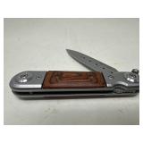 MTech Folding Knife with Wood Inlay Handle
