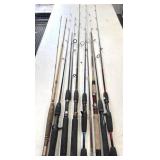 Assorted Fishing Rods Lot ï¿½ 9 Total