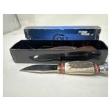 Colt Fixed Blade Knife w/ Antler Handle & Box