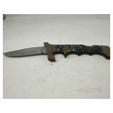 Camo Handle Brass Guard Knife
