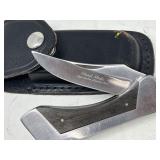 Hand Made Folding Knife w/ Sheath ï¿½ 3ï¿½ Blade