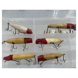 Classic Red & White Wooden Lures Lot