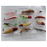 Vintage Red Head and Chrome Lure Lot