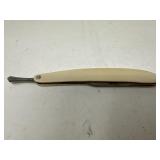Vintage Straight Razor with Ivory-Tone Handle
