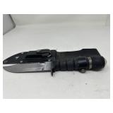 Survival Knife w/ Sheath & Compass Pommel