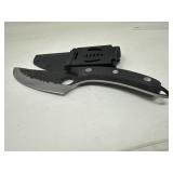 Tactical Hammered Blade Knife w/ Kydex Sheath