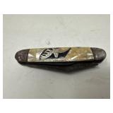 Vintage Deer Etched Pocket Knife