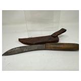Vintage Curved Blade Utility Knife w/ Sheath