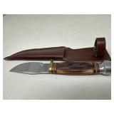 Stag Handle Skinning Knife with Sheath