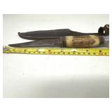 Vintage Stag Handle Hunting Knife w/ Sheath