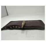 Vintage Leather Ammunition Pouch with Cartridges