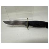 Western USA Fixed Blade Knife w/ Black Grip