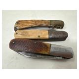 Three Barlow Pocket Knives