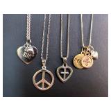 Sterling Silver Pendant Chain Necklaces