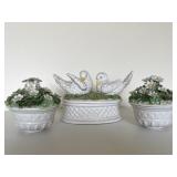 Hand-painted Porcelain Italian Dove Trinket