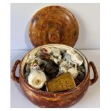 Ceramic Pot Full Of Salt & Peppers, Tiny Trinkets