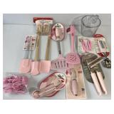 New Pink Kitchen Utensils Lot B