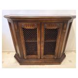 Wood Foyer Cabinet with Mesh Doors